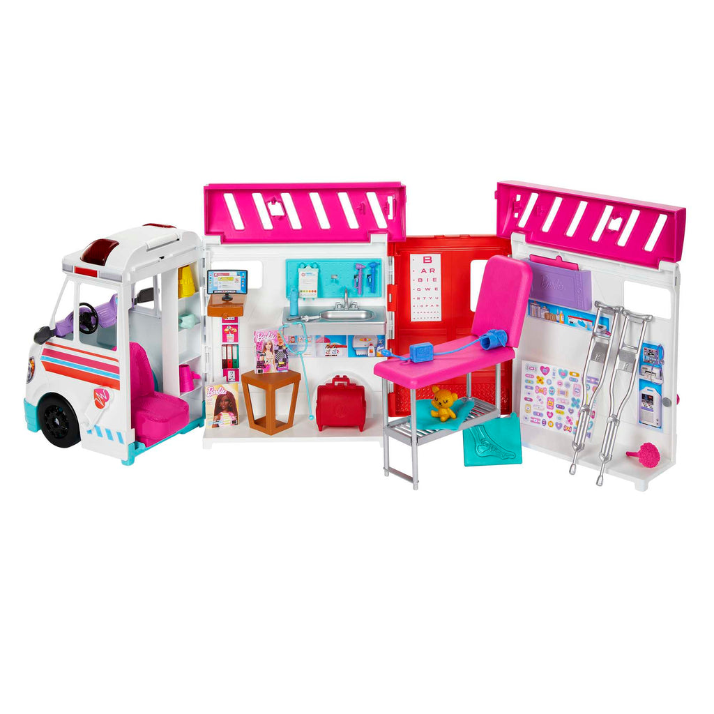 Barbie Ambulans ve Klinik 2'si 1 Arada Oyun Seti