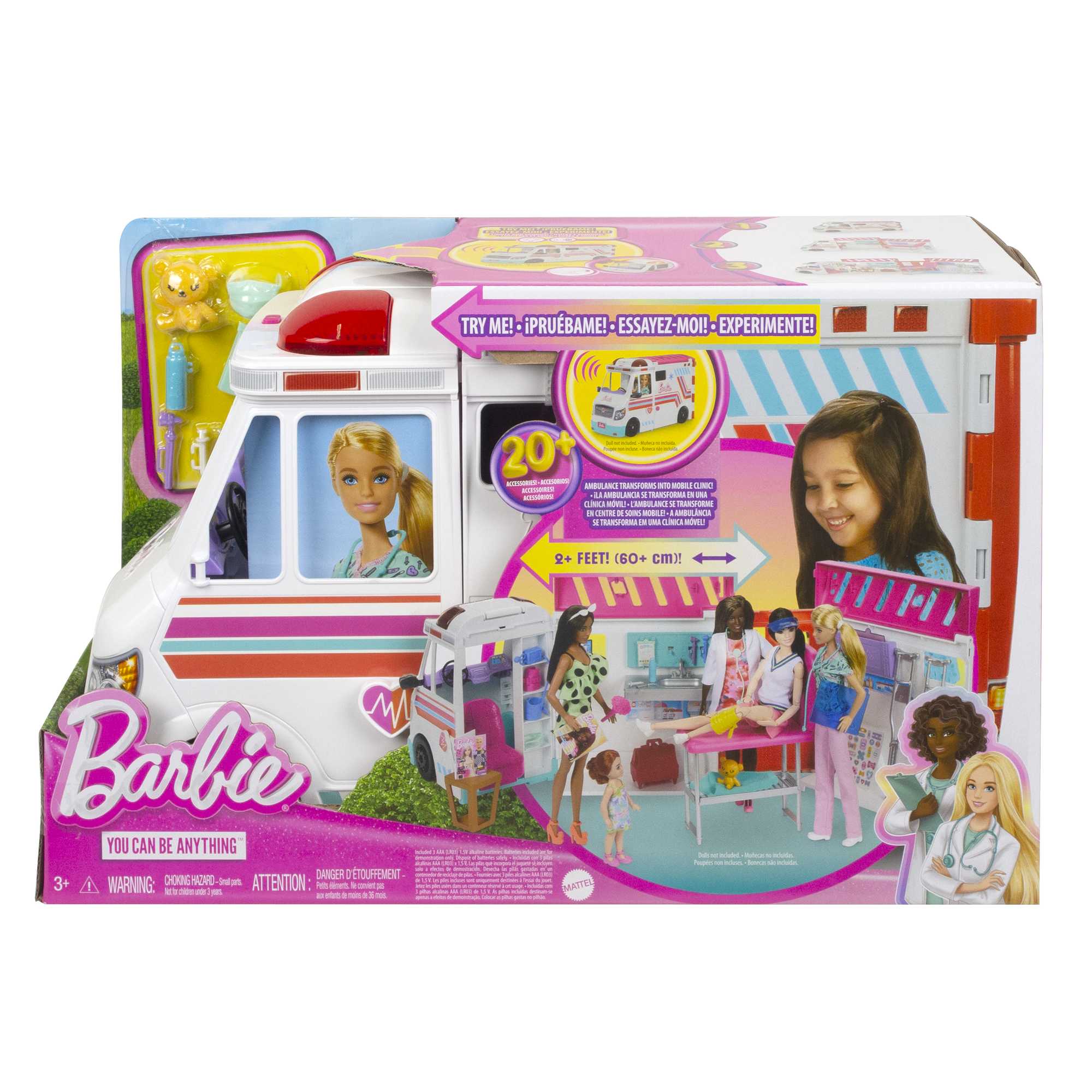 Barbie Ambulans ve Klinik 2'si 1 Arada Oyun Seti