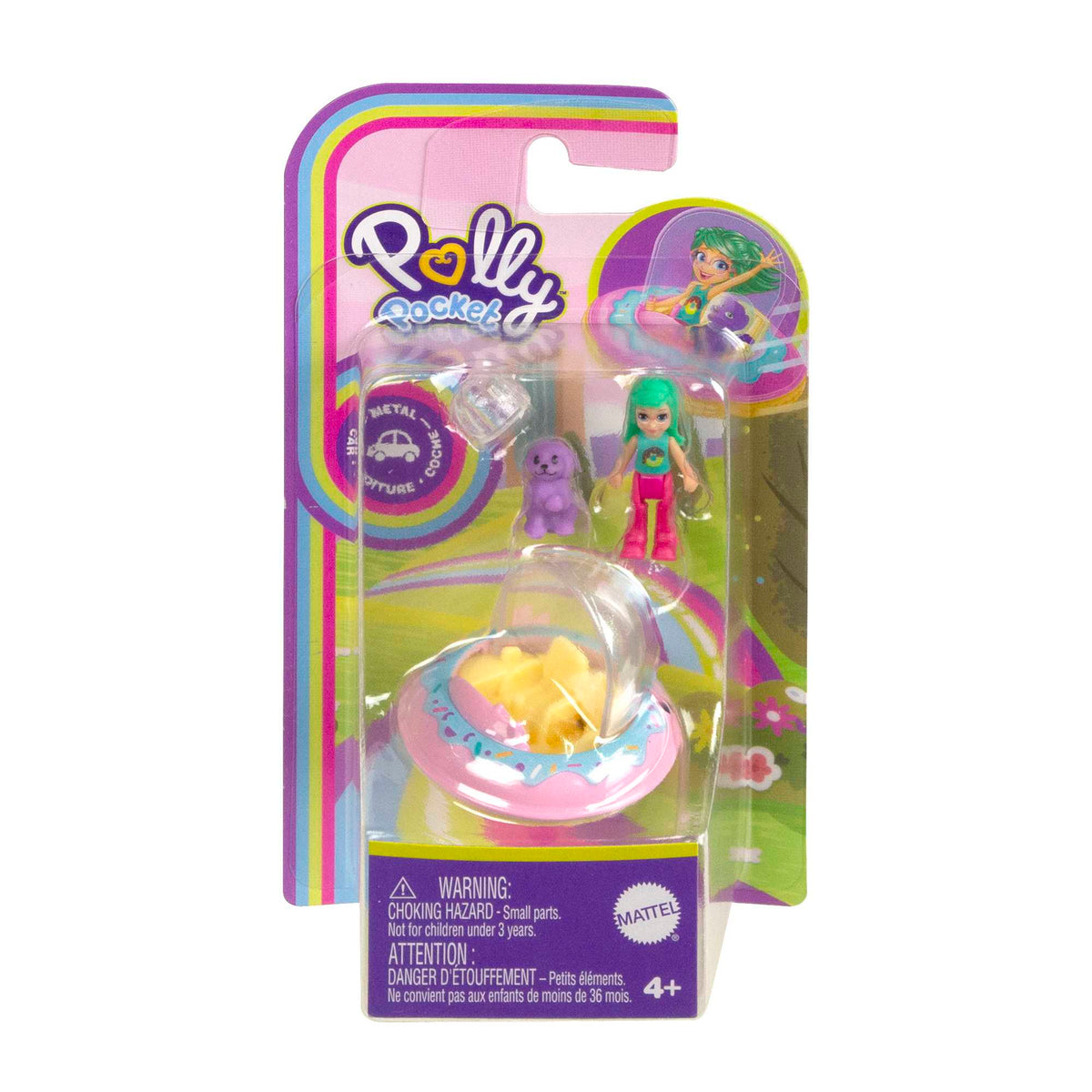 Polly Pocket Mikro Bebek ve Donut Temalı Metal Uzay Gemisi