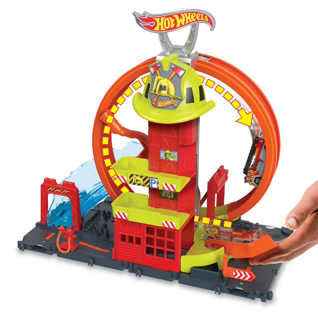 Hot Wheels City Çember Pistli İtfaiye İstasyonu Oyun Seti (1 Araba Dahil) HKX41