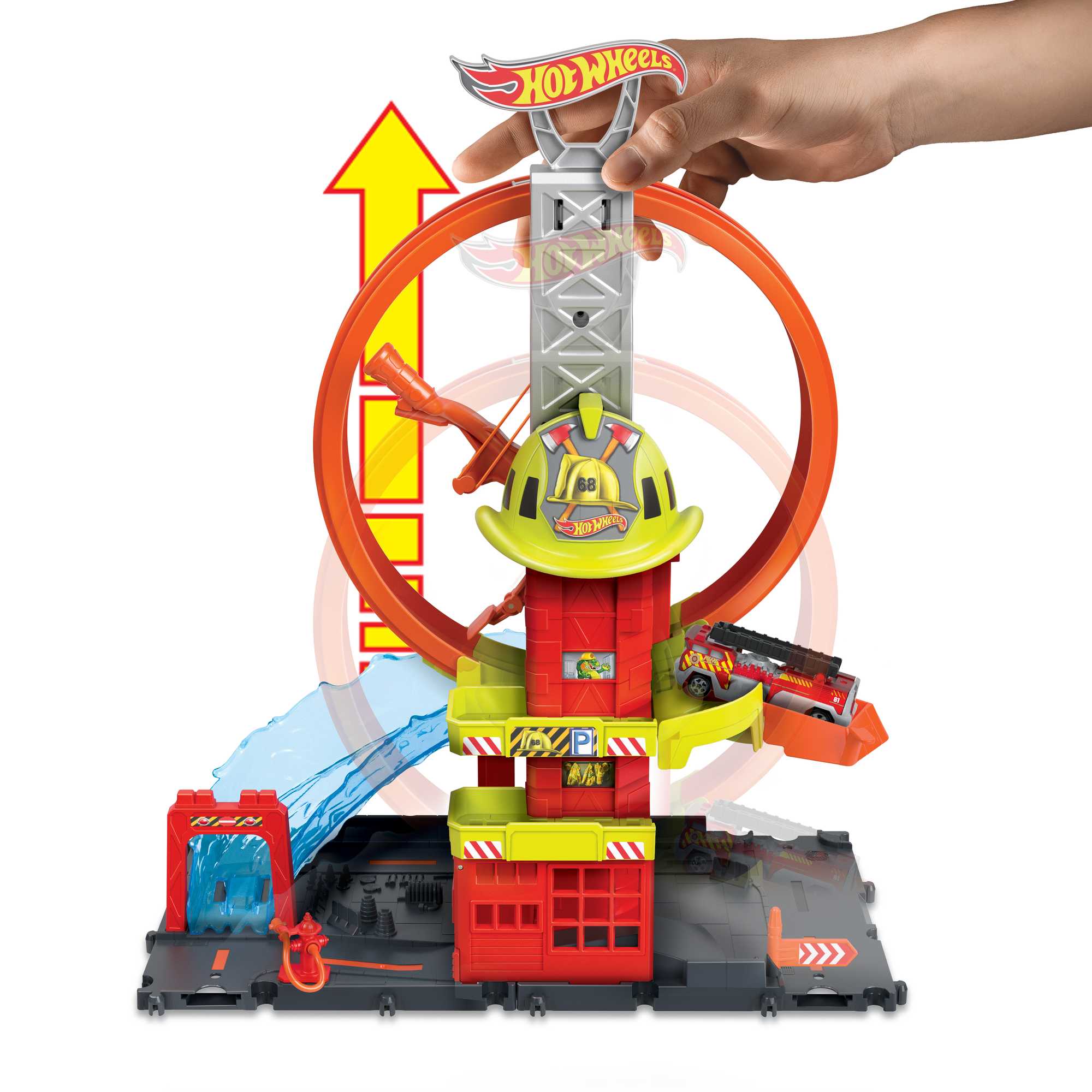 Hot Wheels City Çember Pistli İtfaiye İstasyonu Oyun Seti (1 Araba Dahil) HKX41
