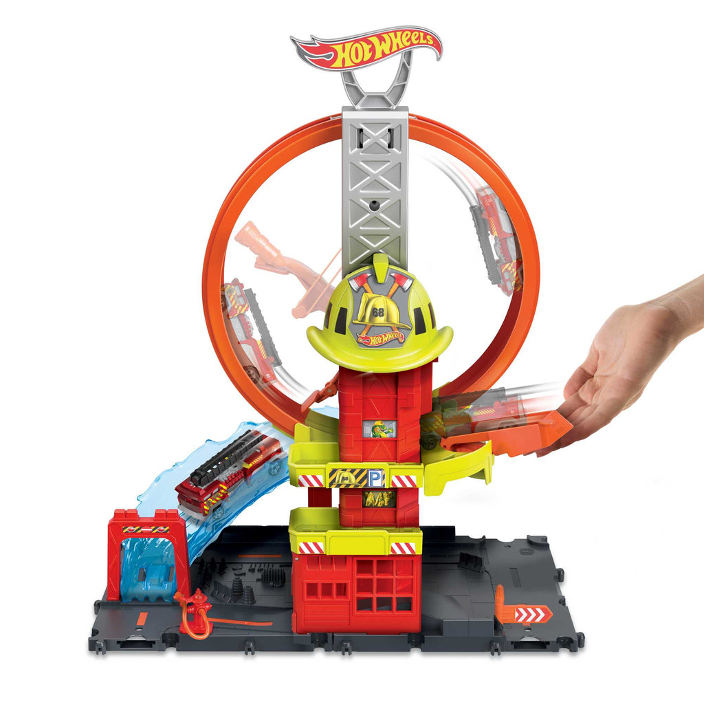 Hot Wheels City Çember Pistli İtfaiye İstasyonu Oyun Seti (1 Araba Dahil) HKX41