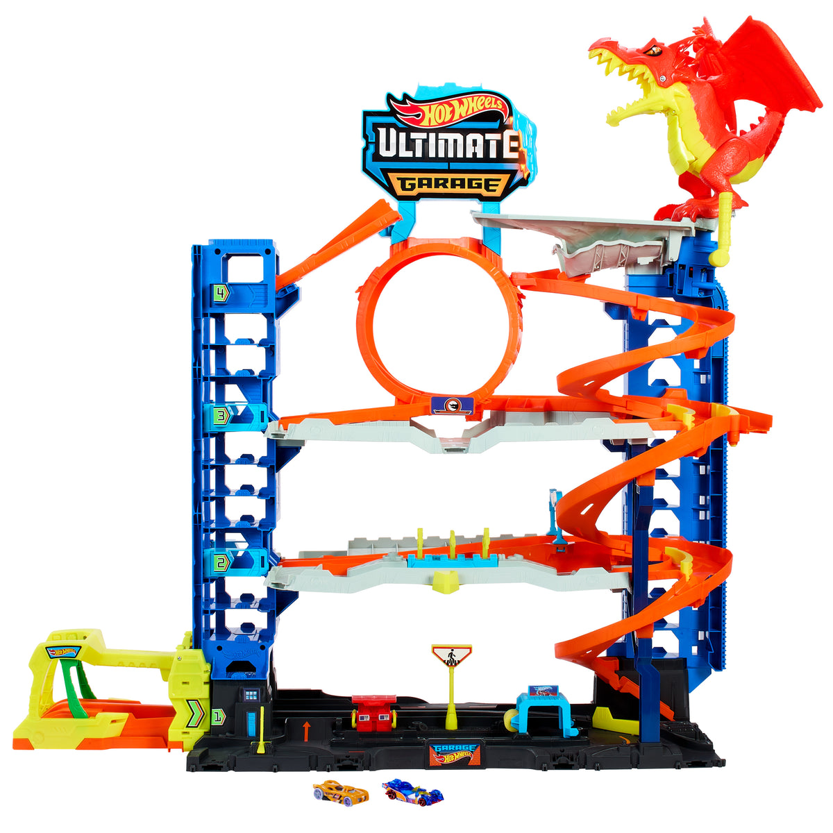 2 Metal Araba ve 50'den Fazla Arabalık Oyuncak Otoparkı içeren Hot Wheels™ Şehri Yeni Ultimate Garaj Oyun Seti