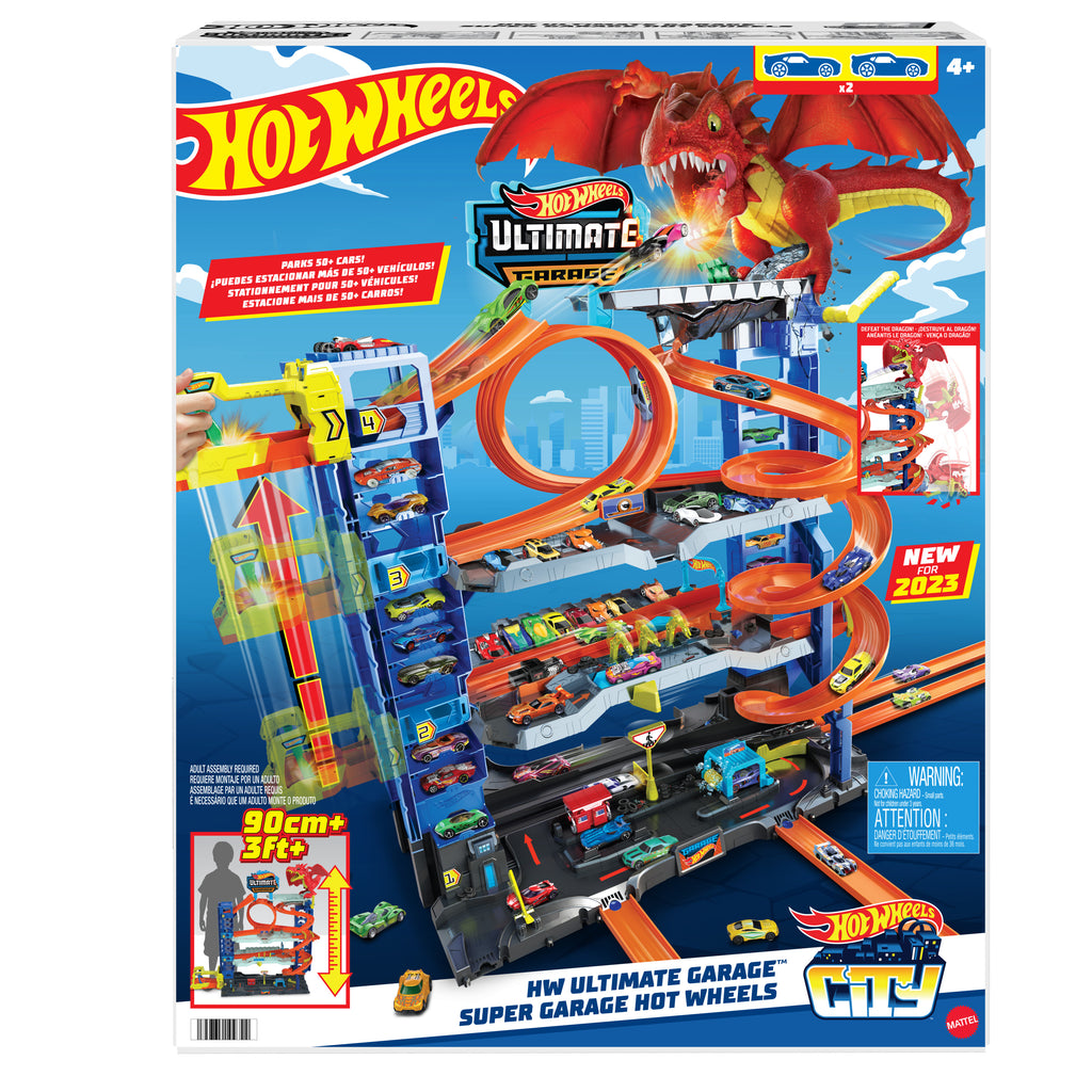 2 Metal Araba ve 50'den Fazla Arabalık Oyuncak Otoparkı içeren Hot Wheels™ Şehri Yeni Ultimate Garaj Oyun Seti