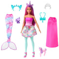 Barbie Dreamtopia Bebek ve Aksesuar Seti – Deniz Kızı Kuyruğu, Etek, Ejderha ve Tek Boynuzlu At