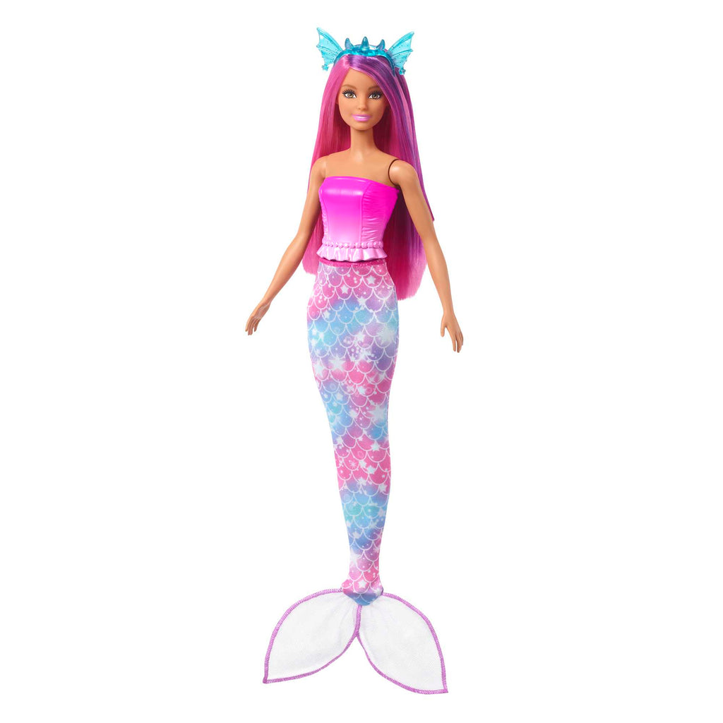 Barbie Dreamtopia Bebek ve Aksesuar Seti – Deniz Kızı Kuyruğu, Etek, Ejderha ve Tek Boynuzlu At