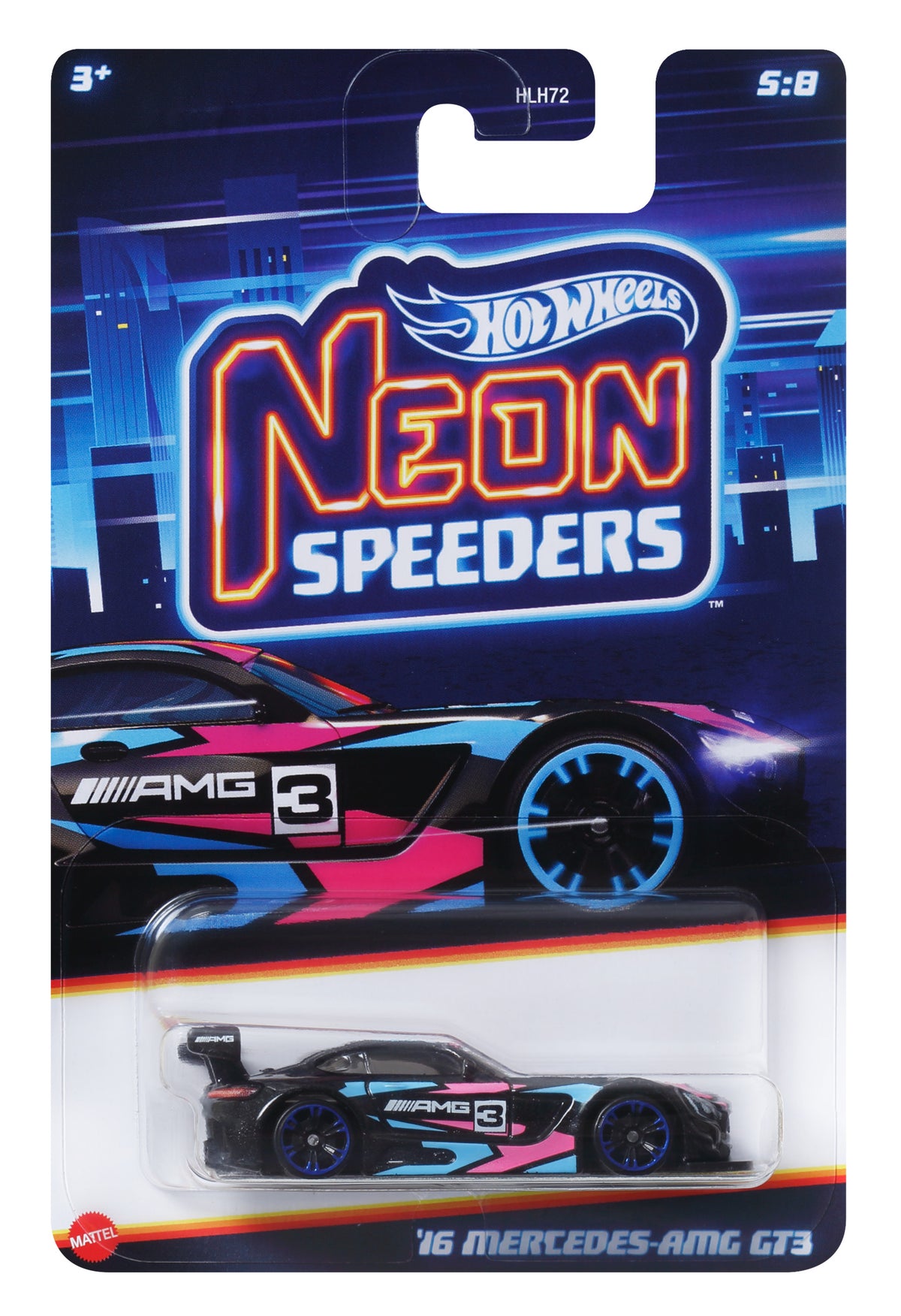Hot Wheels® Arabalar, Neon Yarışçılar™, neon tasarımlı 1 adet metal oyuncak araba
