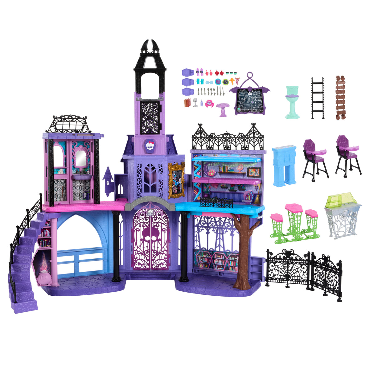 35'ten fazla mobilya ve aksesuarıyla Monster High Lise Oyun Seti