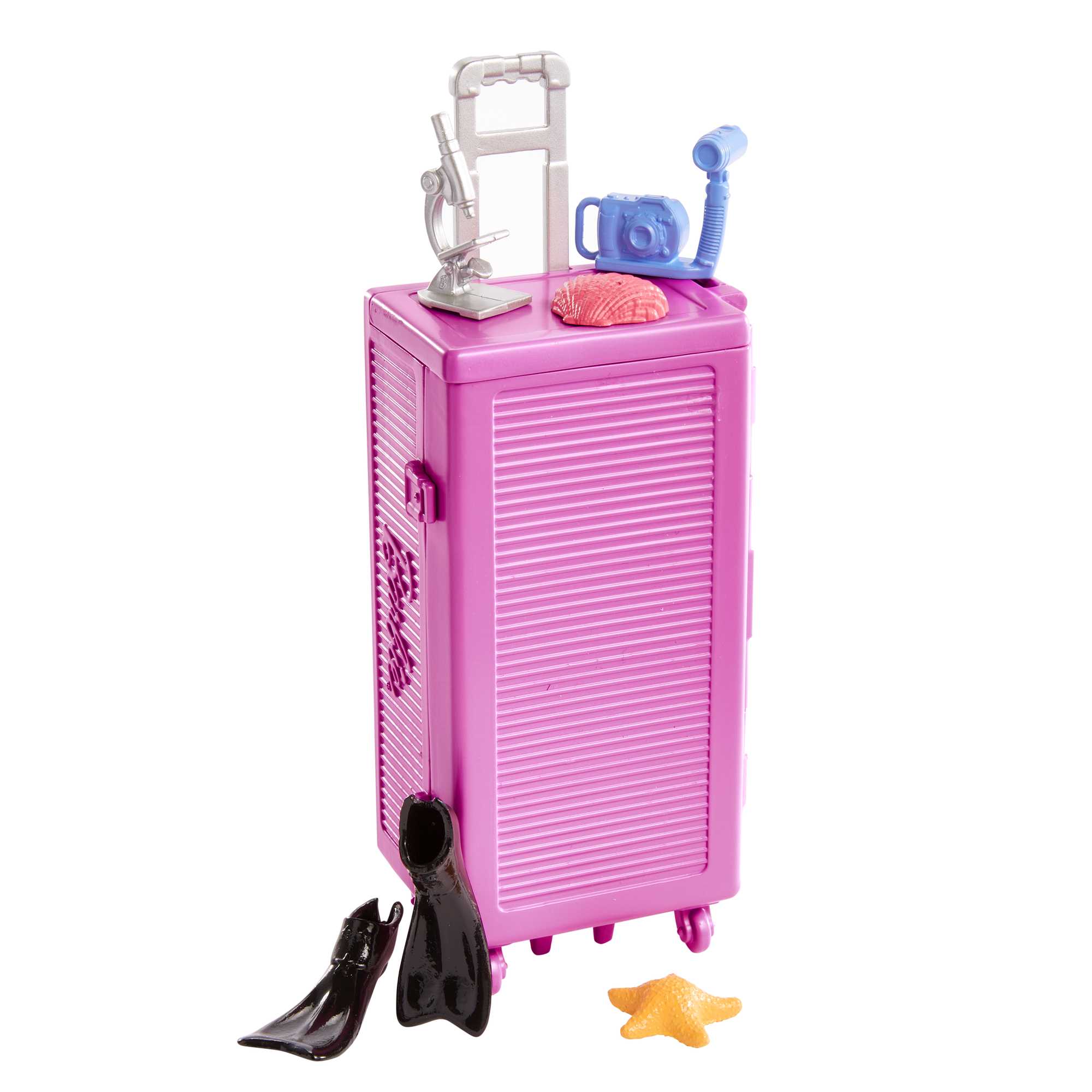 Barbie® bebekler ve aksesuarlar, 10'dan fazla parçalı deniz biyoloğu bebek (sarışın) ve taşınabilir laboratuvar oyun seti