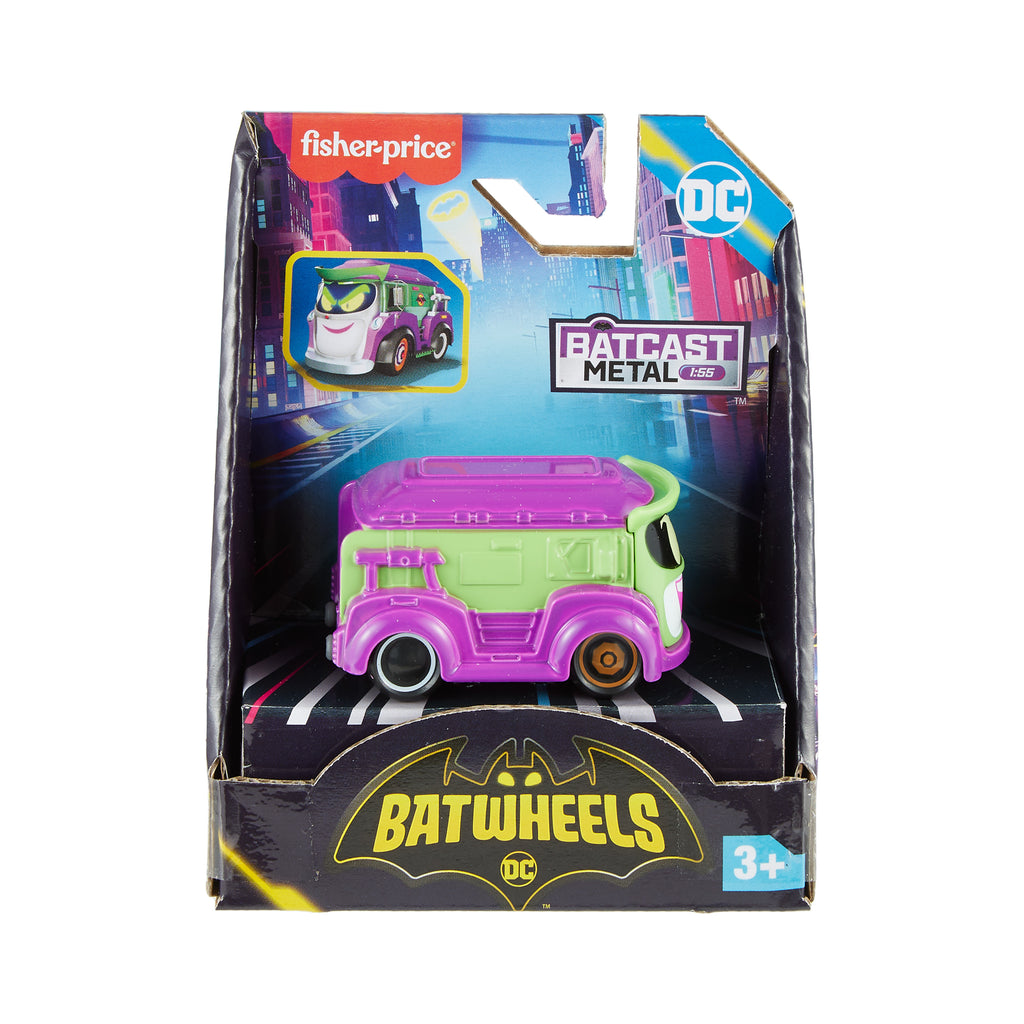 Fisher-Price DC Batwheels Prank the Joker Aracı - 1:55 Ölçek Die-Cast Model Araba (3+ Yaş)