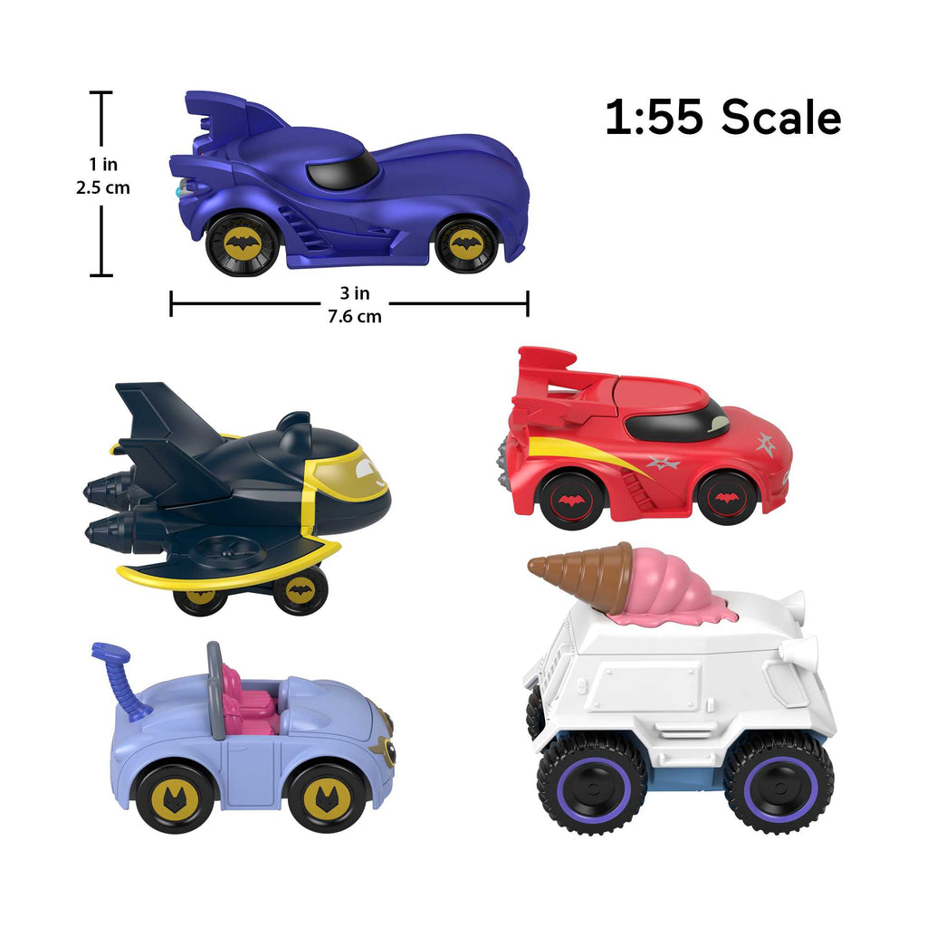 Fisher-Price DC Batwheels 5'li Metal Araç Seti – Batcast Metal 1:55 Ölçek Diecast Oyuncak Arabalar (HML20)