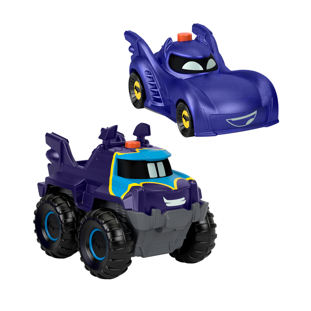 Fisher-Price Batwheels Işıklı Yarışçılar - Bam ve Buff 1:55 Ölçek Oyuncak Araba Seti (2'li)