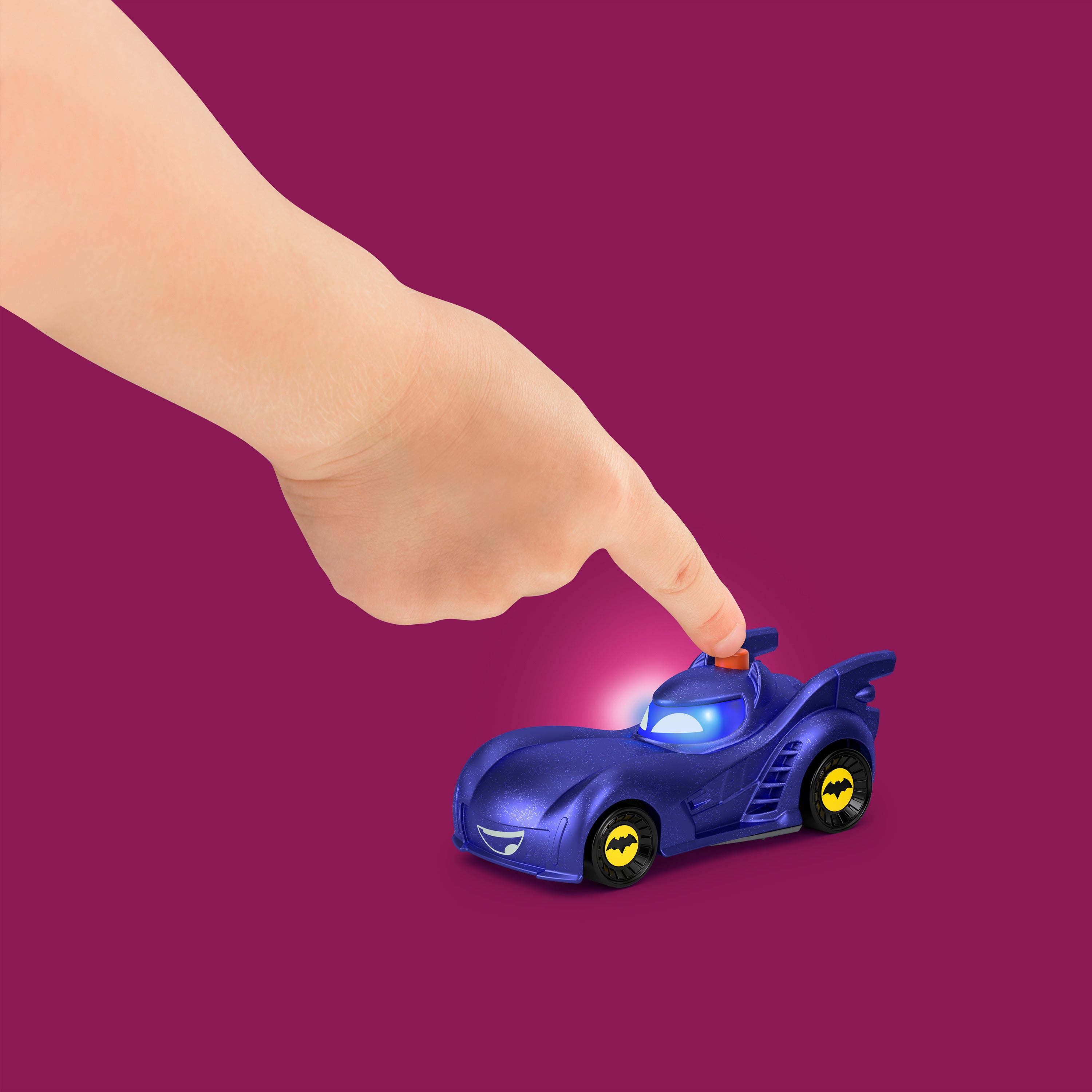 Fisher-Price Batwheels Işıklı Yarışçılar - Bam ve Buff 1:55 Ölçek Oyuncak Araba Seti (2'li)
