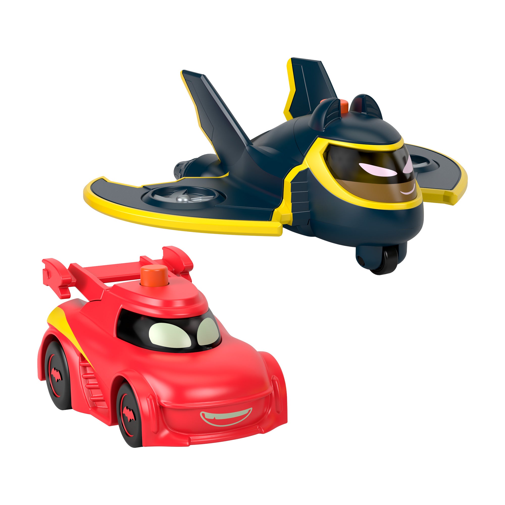 Fisher-Price DC Batwheels Işıklı Yarışçılar 2'li Set - Redbird ve Batwing, 1:55 Ölçek Diecast Oyuncak Araba, 3+ Yaş