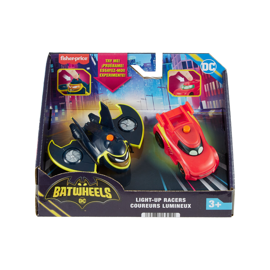 Fisher-Price DC Batwheels Işıklı Yarışçılar 2'li Set - Redbird ve Batwing, 1:55 Ölçek Diecast Oyuncak Araba, 3+ Yaş