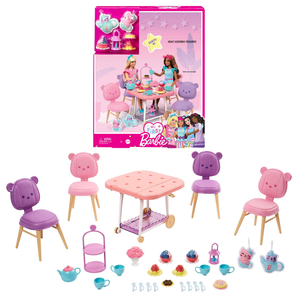 My First Barbie İlk Barbie Bebeğim Çay Partisi Oyun Seti - 3 Yaş+ Okul Öncesi Rol Yapma Seti