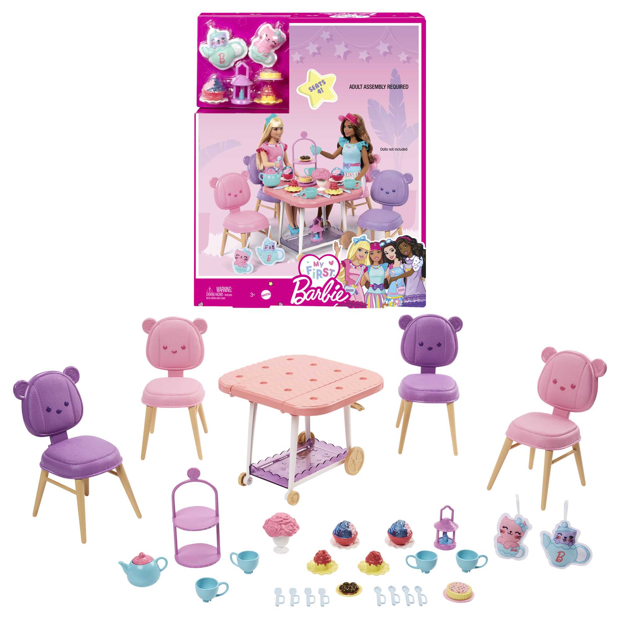 My First Barbie İlk Barbie Bebeğim Çay Partisi Oyun Seti - 3 Yaş+ Okul Öncesi Rol Yapma Seti