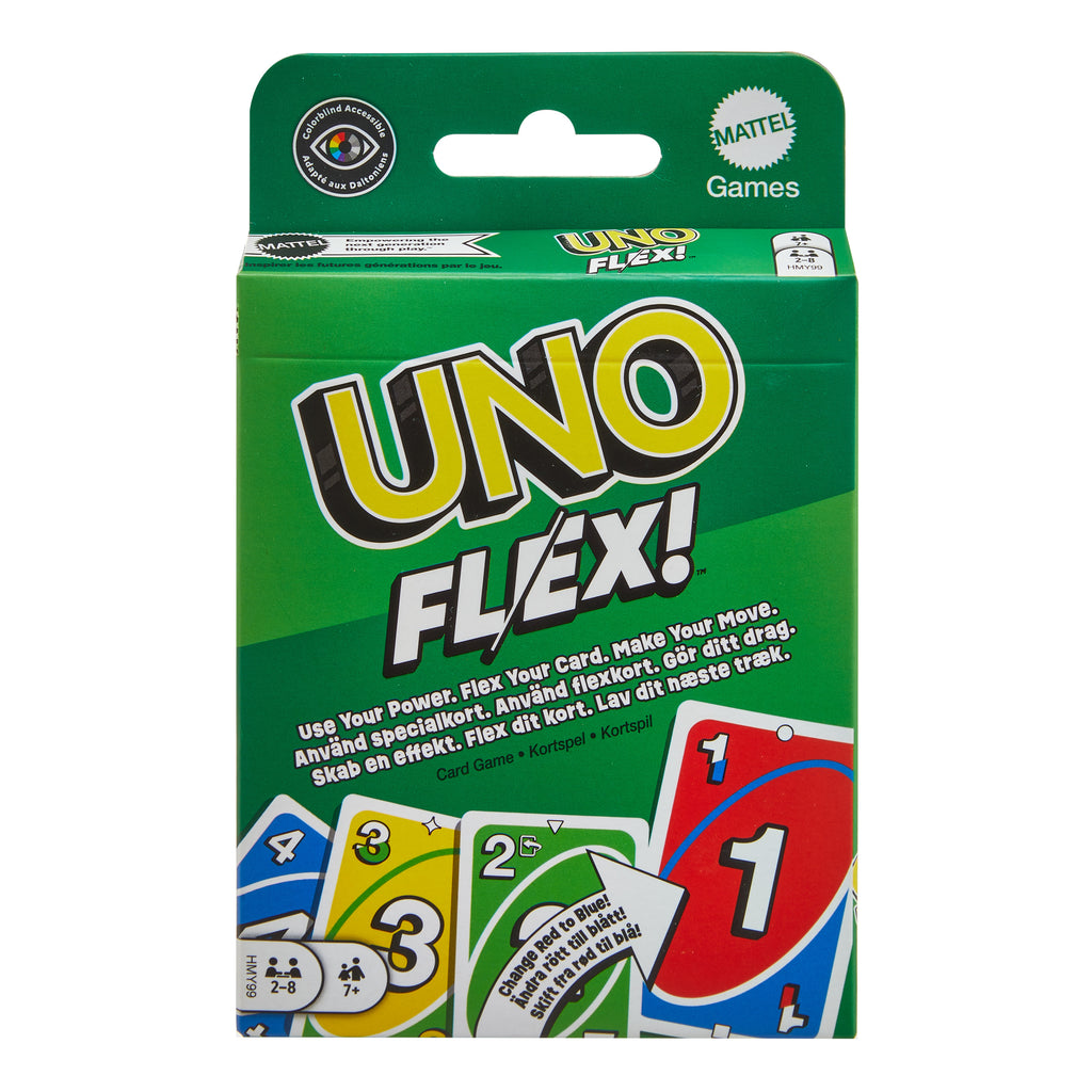 Aileler için eğlenceli oyun gecelerine ilham veren UNO™ Flex kart oyunu