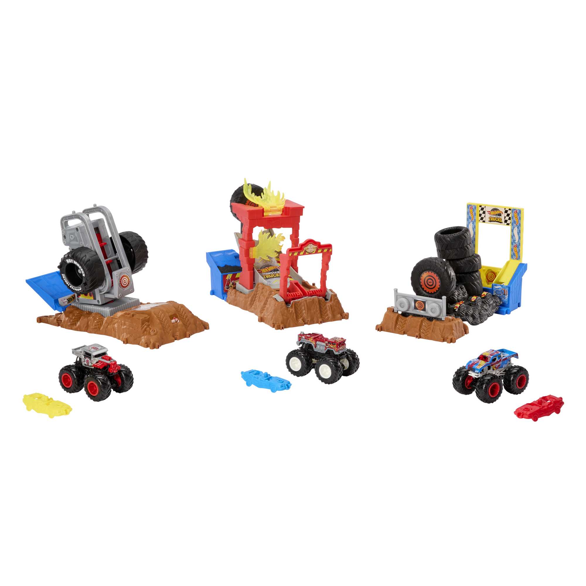 1 adet Monster Truck içeren Hot Wheels Monster Trucks Arenada Mücadeleye Başlangıç Seti