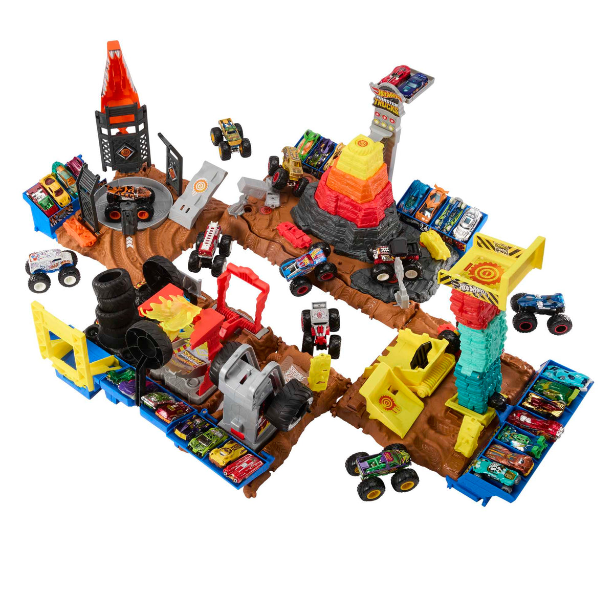 1 adet Monster Truck içeren Hot Wheels Monster Trucks Arenada Mücadeleye Başlangıç Seti