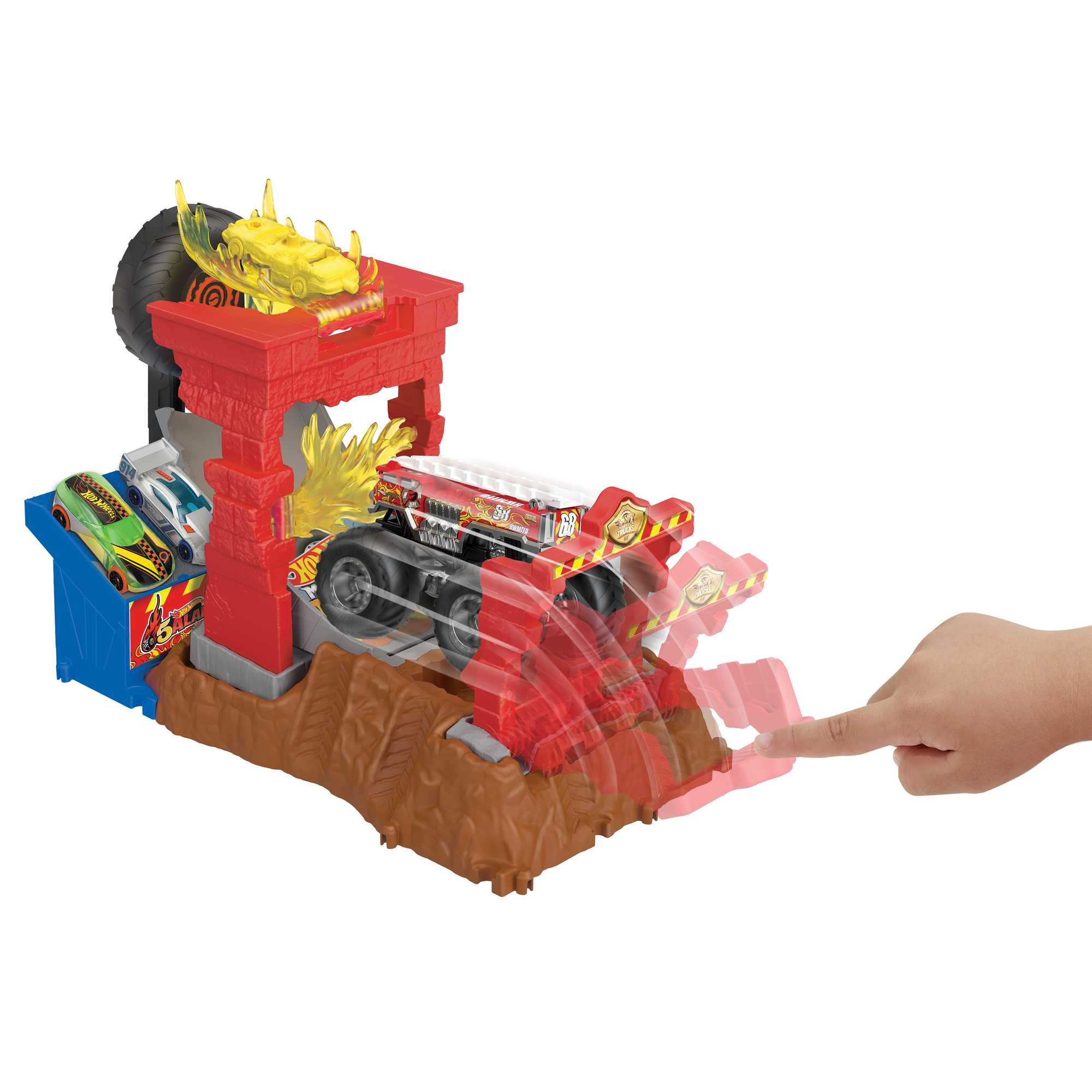 Hot Wheels Canavar Kamyonlar Arena Smashers Yangın Mücadelesi Oyun Seti