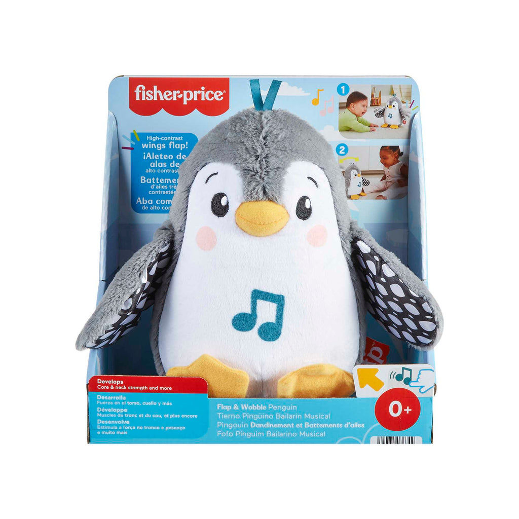Fisher-Price Peluş Karın Üstünde Oynama Oyuncağı, Fisher-Price Sevimli Penguen, Yenidoğan Müzikli Oyuncak