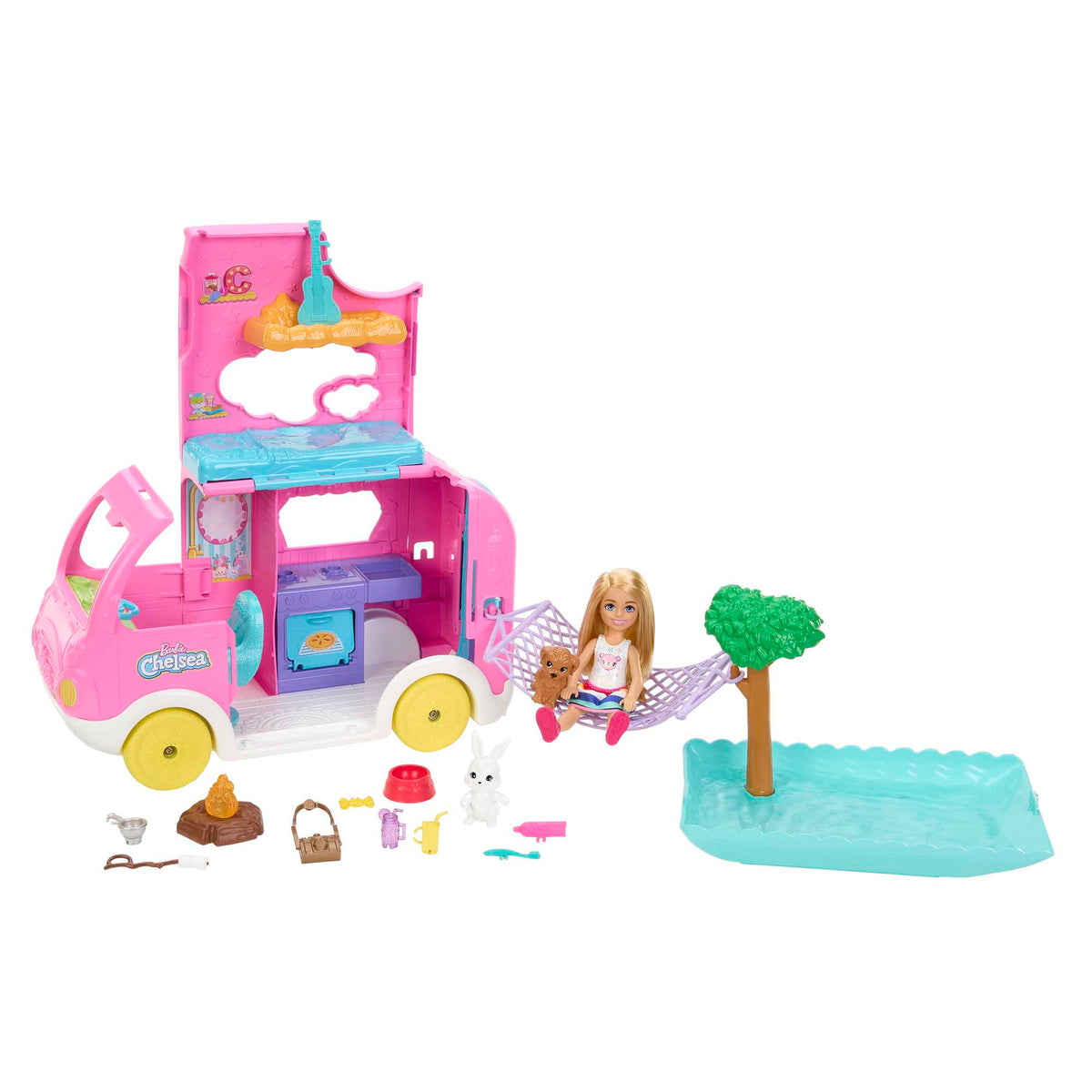 Barbie Chelsea 2'si 1 Arada Karavan Oyun Seti