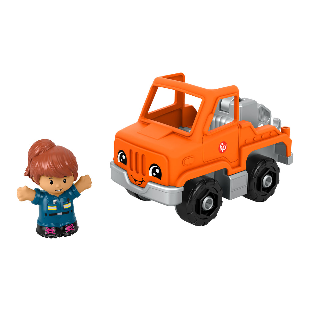Little People Çekici, 1-5 yaş çocuklar için figürlü oyuncak kurtarıcı araç