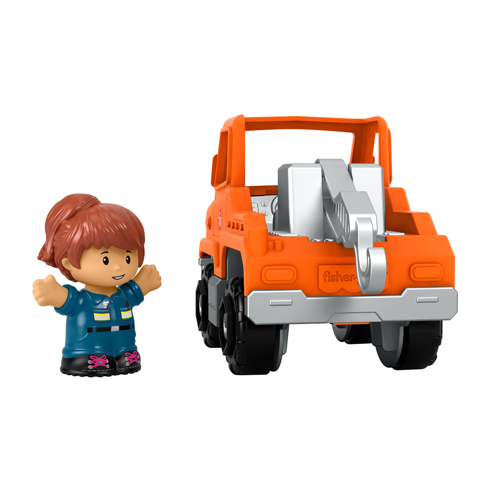 Little People Çekici, 1-5 yaş çocuklar için figürlü oyuncak kurtarıcı araç