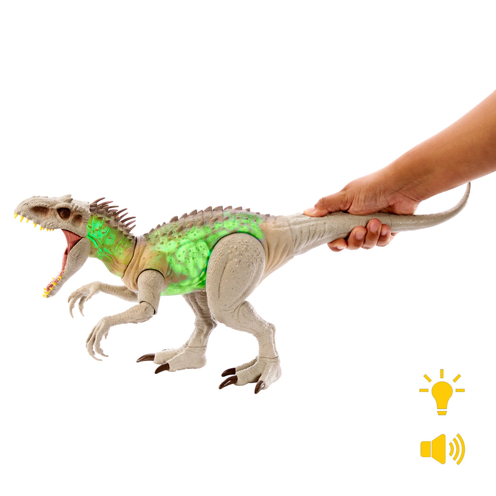 Jurassic World Kamuflaj Dinozor Figürü,
aksiyon figürü; ışıklı, sesli ve hareketli