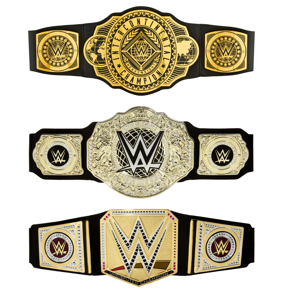 WWE Şampiyonluk Kemeri, canlandırma oyunu ve kostüm, tek seferde ayarlanan deri görünümlü 1 metreden uzun kemer (Stiller çeşitlilik gösterebilir)
