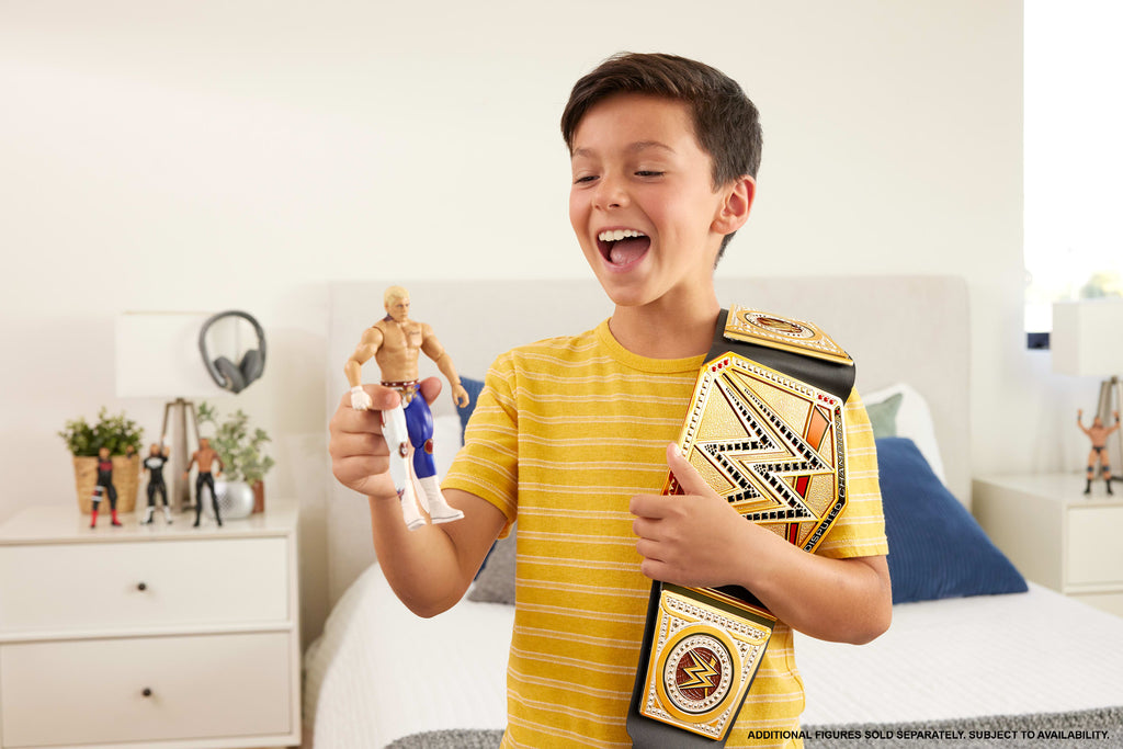 WWE Şampiyonluk Kemeri, canlandırma oyunu ve kostüm, tek seferde ayarlanan deri görünümlü 1 metreden uzun kemer (Stiller çeşitlilik gösterebilir)