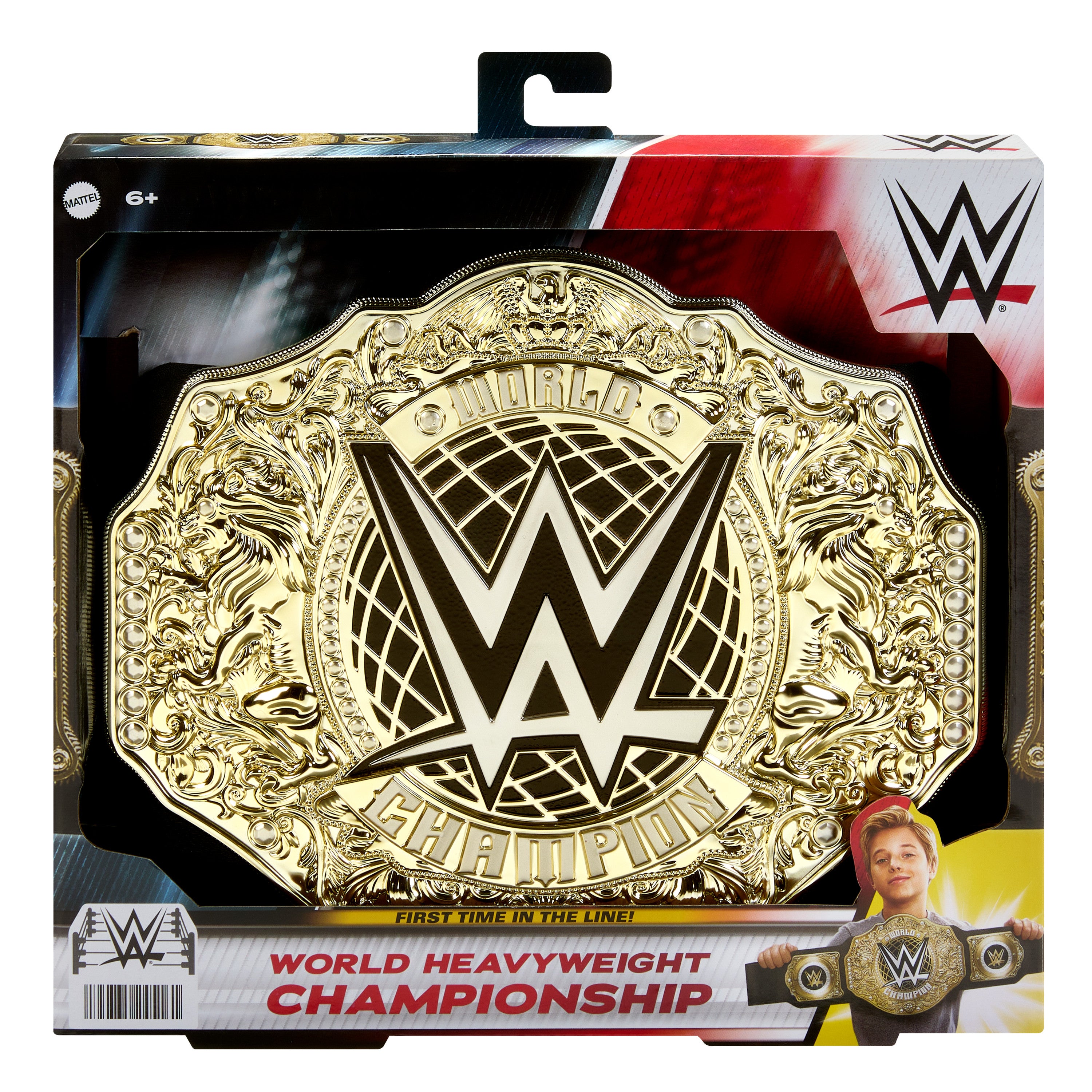 WWE Şampiyonluk Kemeri, canlandırma oyunu ve kostüm, tek seferde ayarlanan deri görünümlü 1 metreden uzun kemer (Stiller çeşitlilik gösterebilir)
