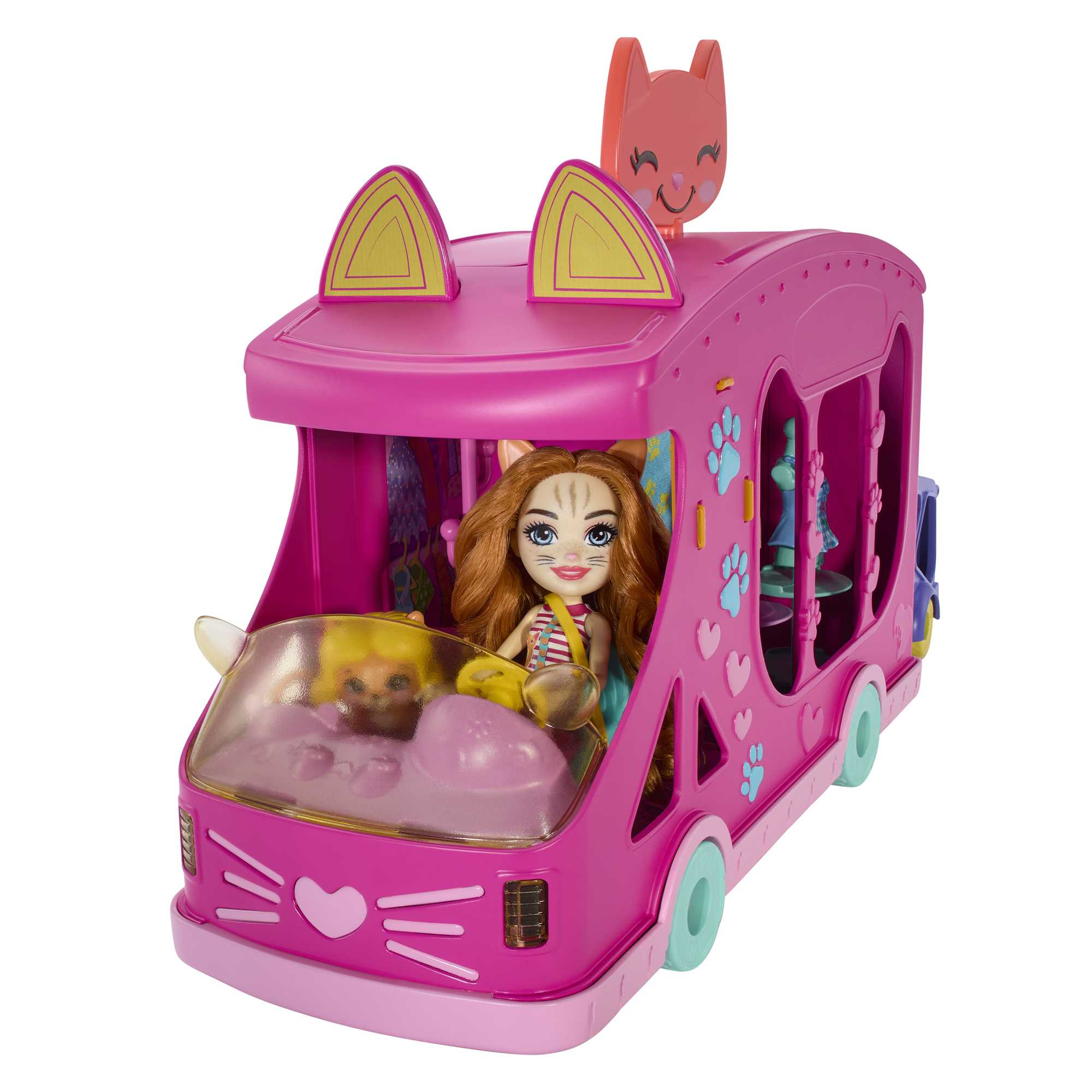 Enchantimals™ bebek ve aksesuarlar, oyun seti, moda otobüsü