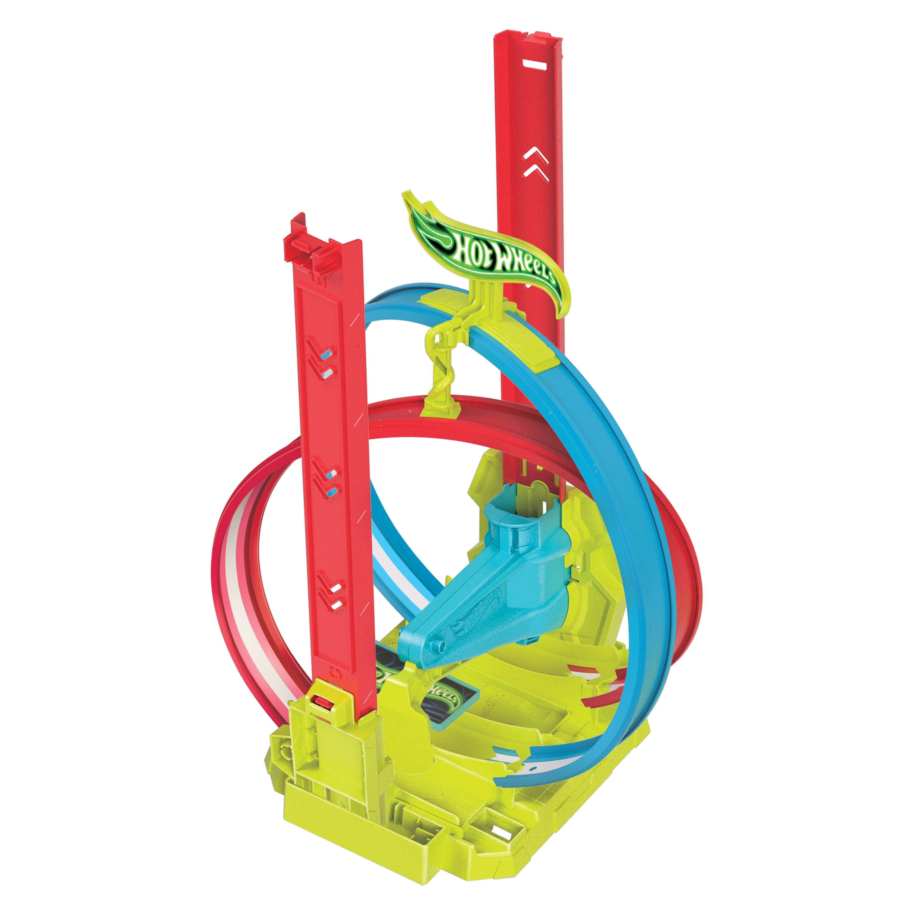 Hot Wheels Neon Yarışlar Çifte Çemberde Yarış Seti, 1 Hot Wheels® Araba