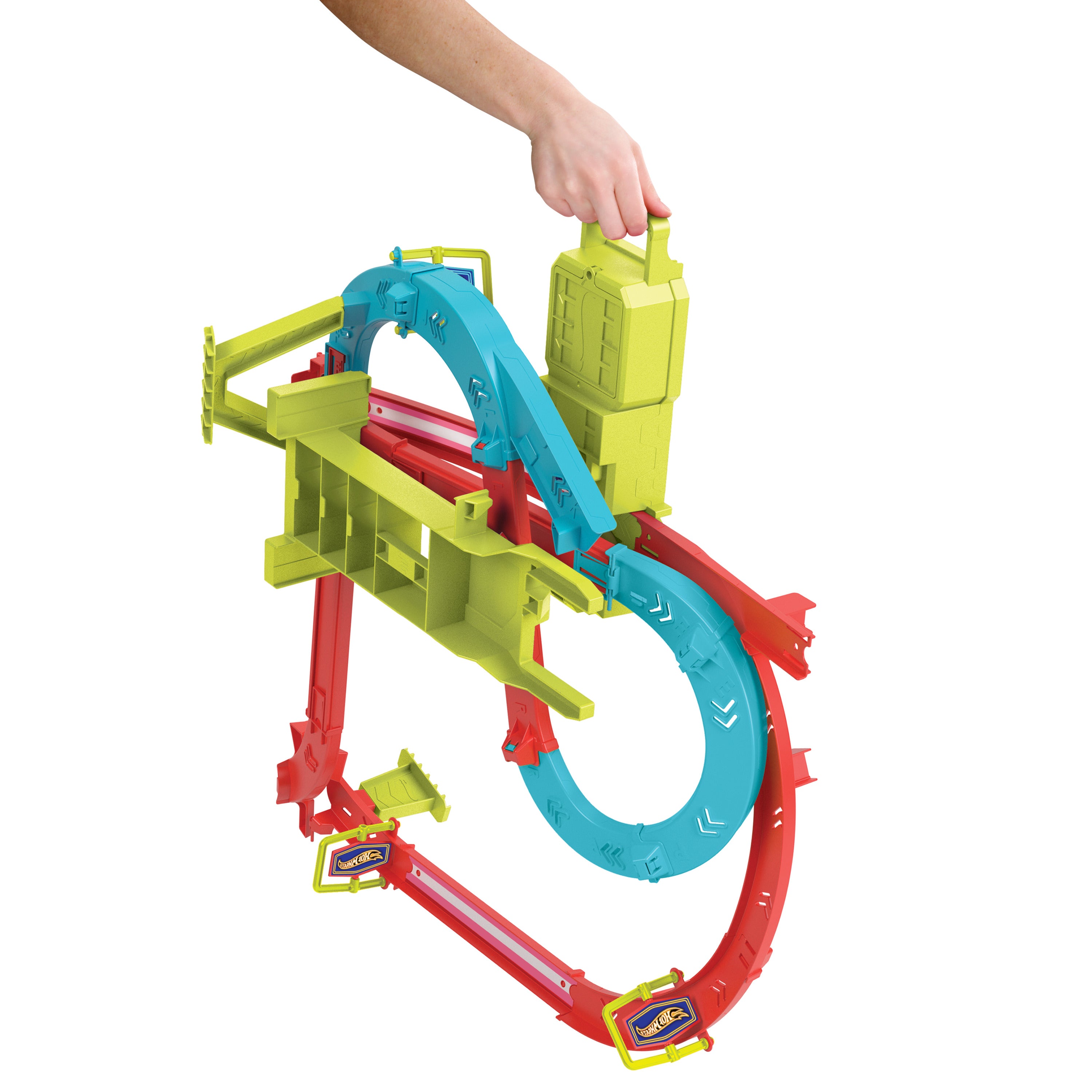 Hot Wheels Neon Yarışlar Çoklu Yarış Heyecanı Pist Seti, 1 adet Hot Wheels® Araba