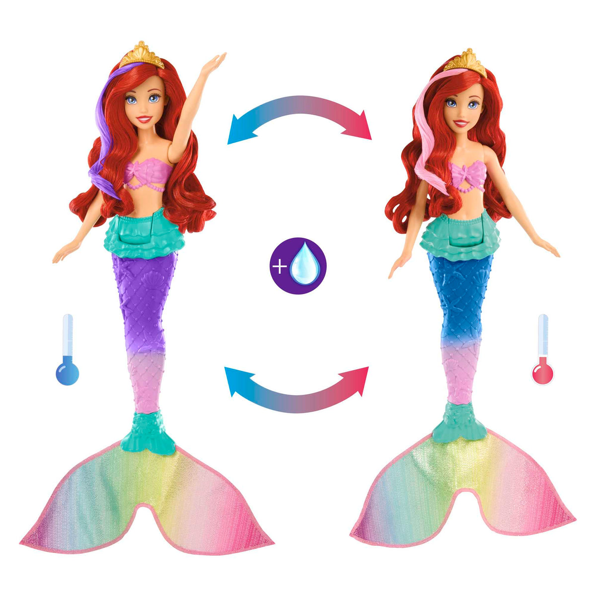 Disney prensesi oyuncakları, yüzen deniz kızı Ariel bebek