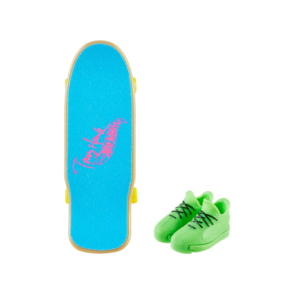 Hot Wheels Skate™ Neon Tony Hawk parmak kaykayı ve çıkarılabilir kaykay ayakkabısı