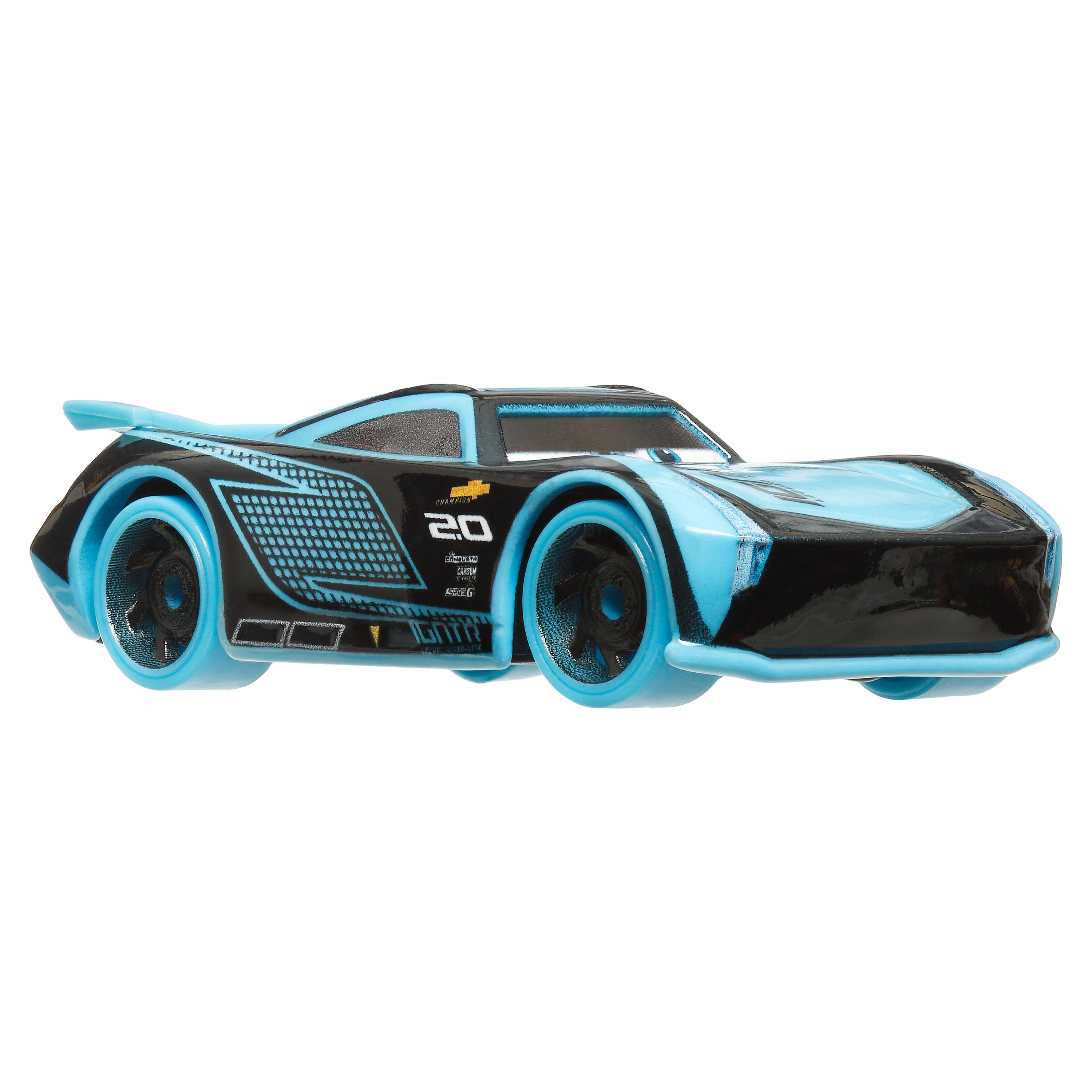 Disney ve Pixar Cars Parlak Yarışçılar araçları karanlıkta paylayan, 1:55 ölçekli metal oyuncak arabalar içerir.