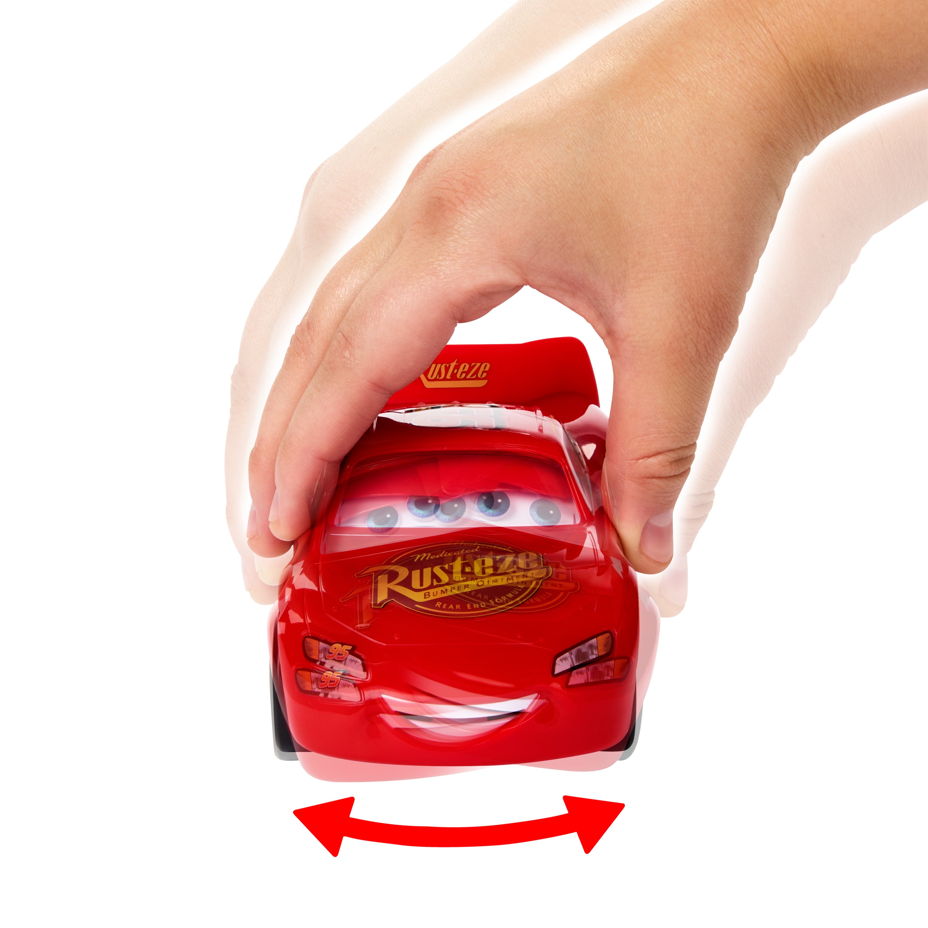 Disney ve Pixar Cars, hareketli gözlere ve ağza sahip Hareketli Dostlar Şimşek McQueen oyuncak arabası