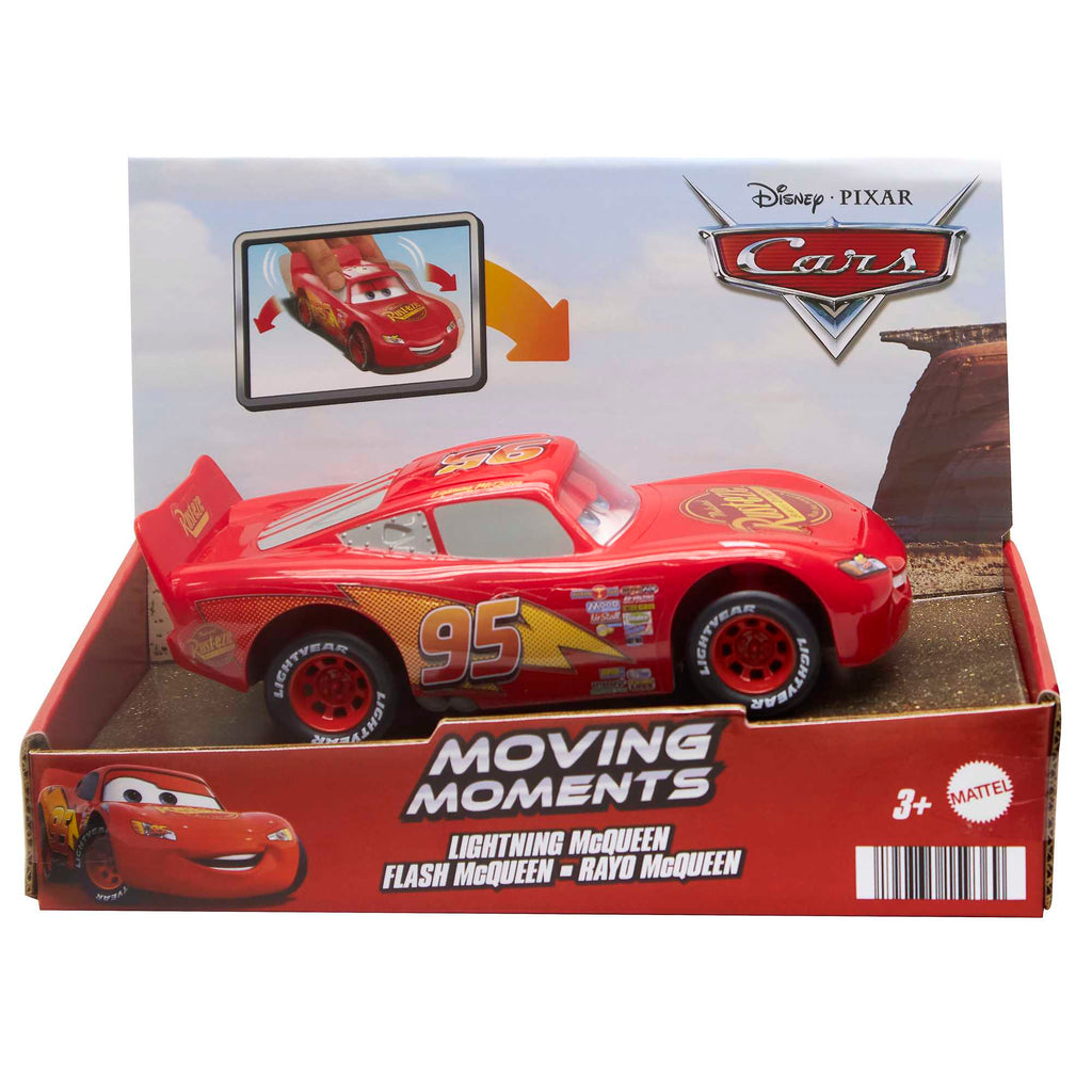 Disney ve Pixar Cars, hareketli gözlere ve ağza sahip Hareketli Dostlar Şimşek McQueen oyuncak arabası