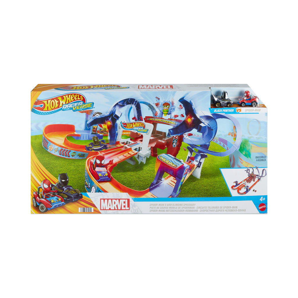 Hot Wheels Racerverse Marvel Pist Seti, 2 Hot Wheels® Yarışçısı