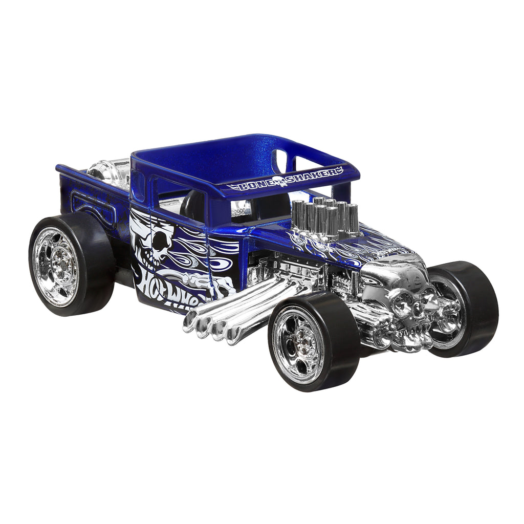 Hot Wheels® Çek ve Bırak Heyecanı™ 1:43 ölçekli oyuncak araba, yarışa başlamak için arabayı çekip bırakın