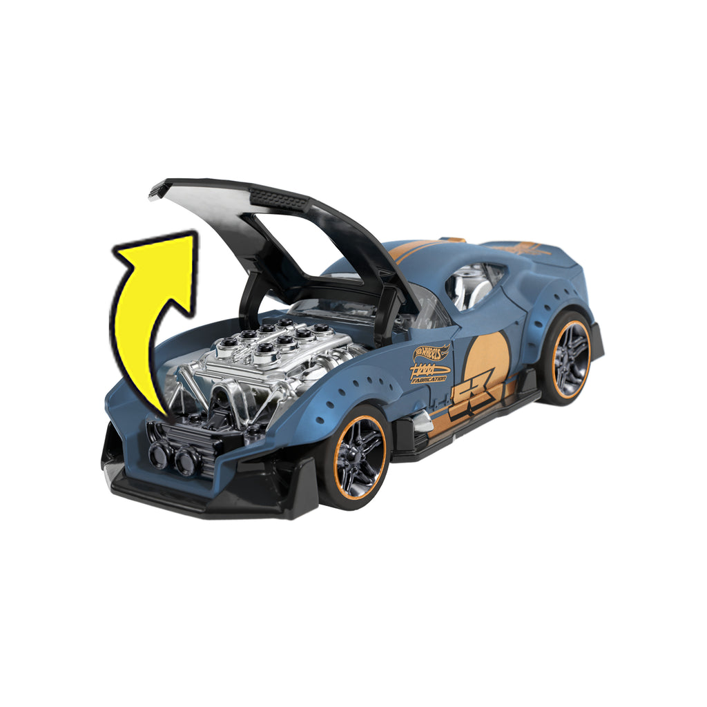 Hot Wheels® Çek ve Bırak Heyecanı™ 1:43 ölçekli oyuncak araba, yarışa başlamak için arabayı çekip bırakın