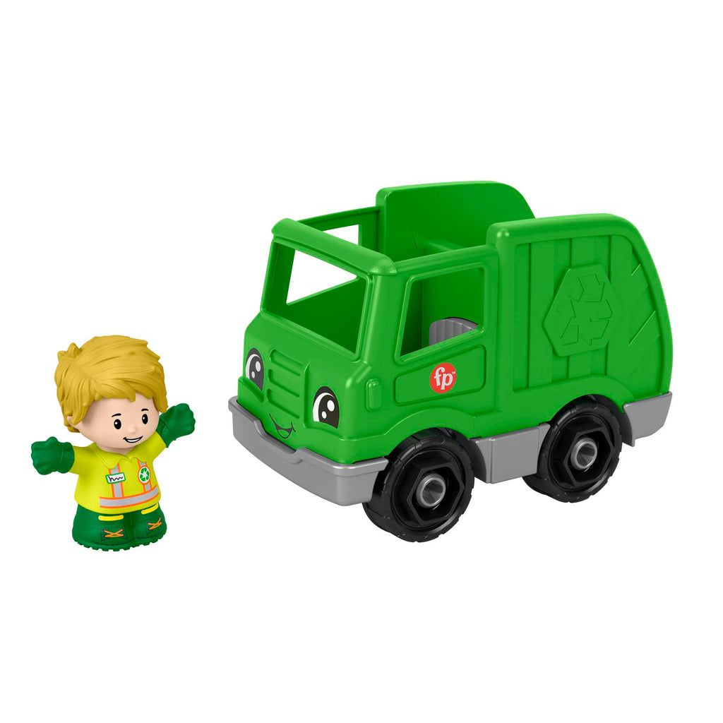 Little People Geri Dönüşüm Kamyonu, 1-5 yaş çocuklar için figürlü oyuncak araç seti