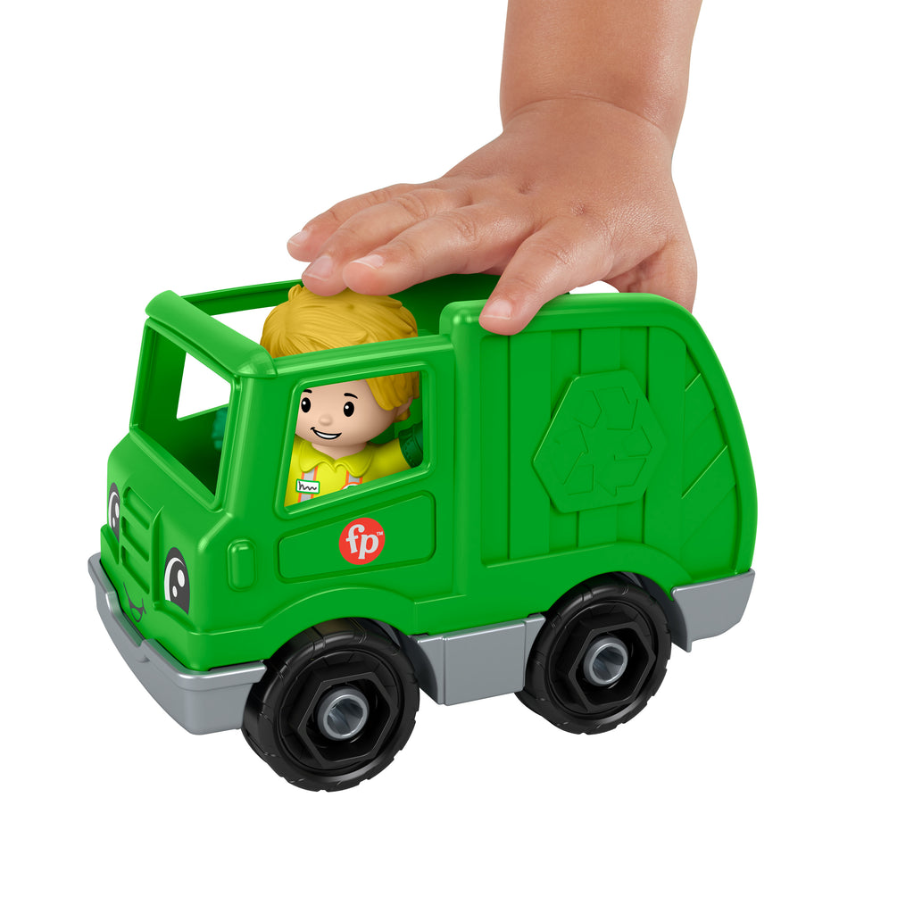 Little People Geri Dönüşüm Kamyonu, 1-5 yaş çocuklar için figürlü oyuncak araç seti
