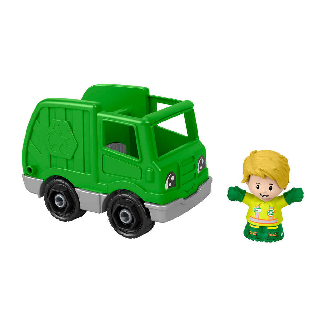 Little People Geri Dönüşüm Kamyonu, 1-5 yaş çocuklar için figürlü oyuncak araç seti