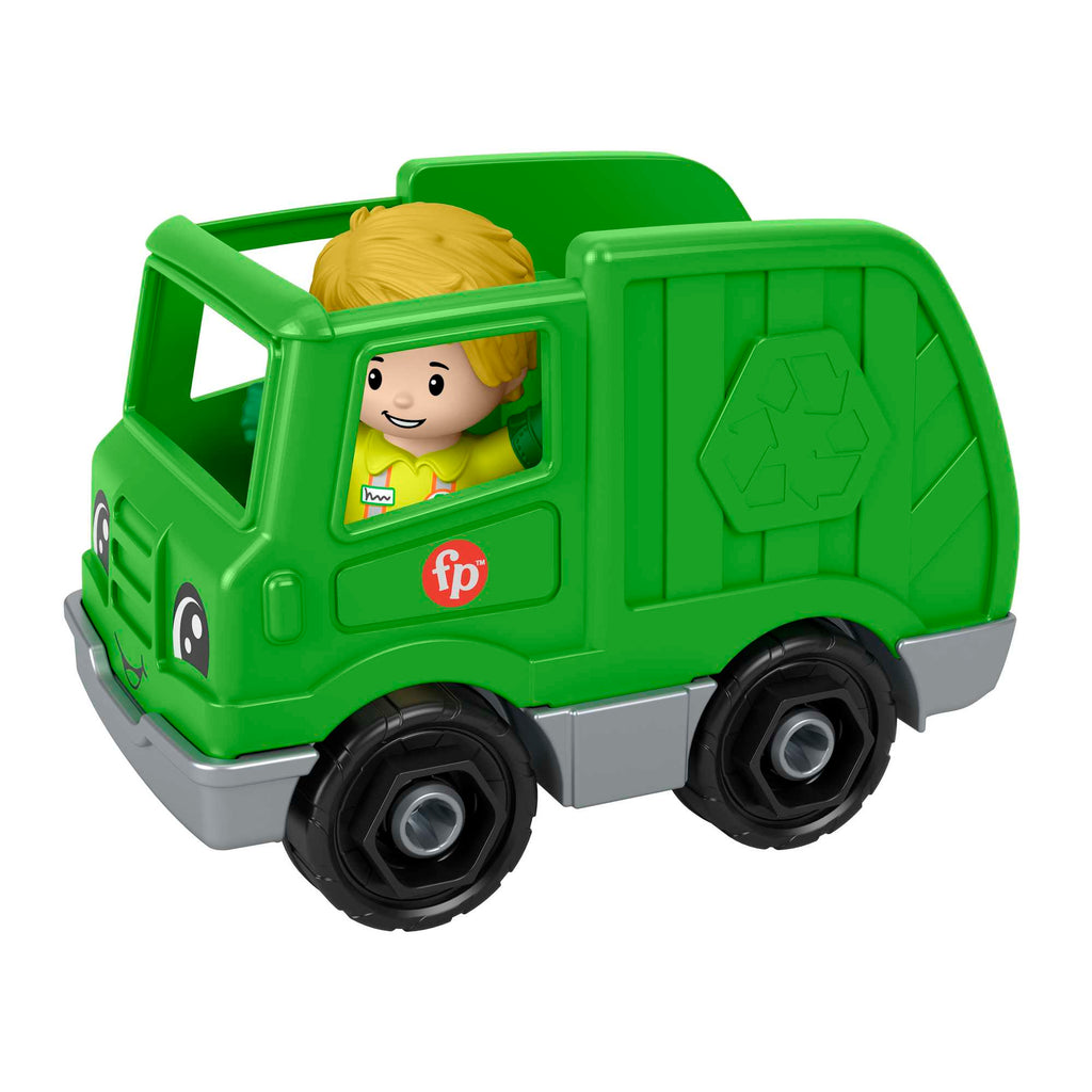 Little People Geri Dönüşüm Kamyonu, 1-5 yaş çocuklar için figürlü oyuncak araç seti