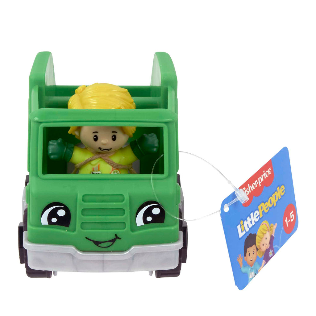 Little People Geri Dönüşüm Kamyonu, 1-5 yaş çocuklar için figürlü oyuncak araç seti