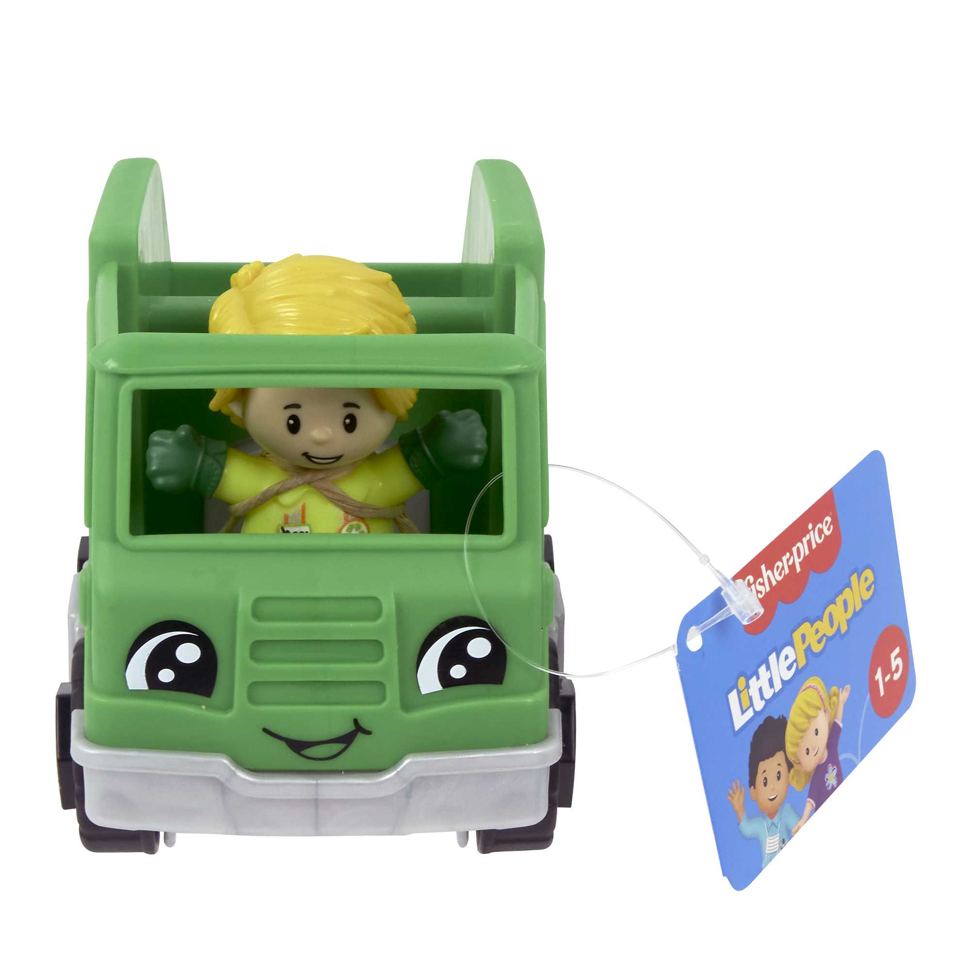 Little People Geri Dönüşüm Kamyonu, 1-5 yaş çocuklar için figürlü oyuncak araç seti